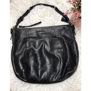 Vintage Authentic Black Classic leather Coach Soho Hippi One Shoulder bag Lg Sz